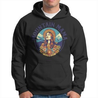 Groovy Mountain Mama Hippie 60S Psychedelic Artistic Hoodie - Seseable