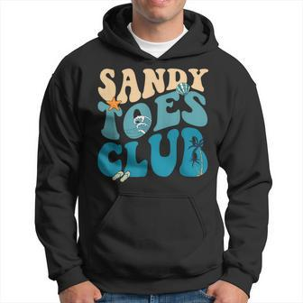 Groovy Sandy Toes Club Beach Summer Vibes Trip Kids Toddler Hoodie | Mazezy