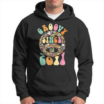 Groovy Since 2011 Peace For Vintage Birthday Party 60S 70S Hoodie | Mazezy CA