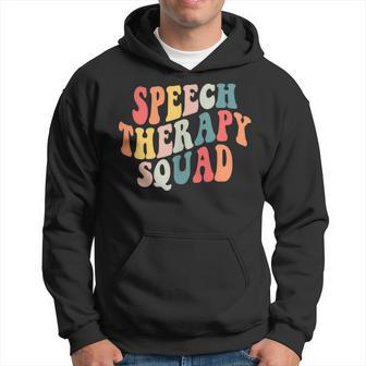Groovy Speech Therapy Squad Pocket Slp Speech Therapist Life Hoodie | Mazezy