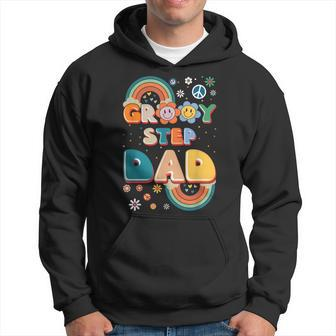 Groovy Step Dad Stepdaddy Step Father Fathers Day Retro Gift For Mens Hoodie - Seseable