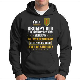 Grumpy Old 1St Infantry Division Veteran Father Day Hoodie | Mazezy