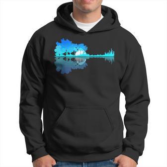 Guitar Lake Reflection Guitarist Music Love Guitar Musician Hoodie - Seseable