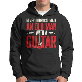 Guitar Player Never Underestimate An Old Man With A Guitar Hoodie - Seseable