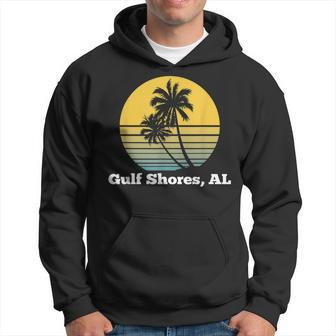 Gulf Shores Alabama Retro Vintage Palm Tree Beach Hoodie | Mazezy AU