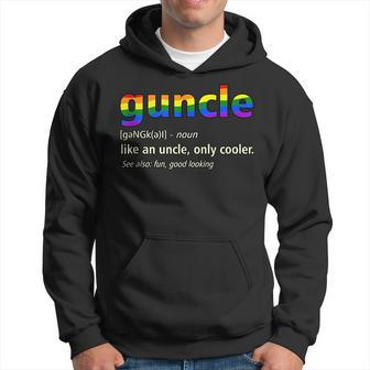 Guncle Definition Gay Lgbtq Pride Month Supporter Graphic Hoodie | Mazezy