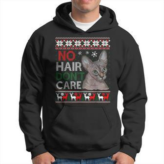 Hairless Cat Ugly Christmas Sweater Sphynx Cat Hoodie | Mazezy