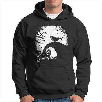 Halloween Costume Humpback Whale Moon Silhouette Vintage Moon Funny Gifts Hoodie | Mazezy