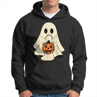 Halloween Costume Vintage Ghost Pumpkin Funny Graphic Pumpkin Funny Gifts Hoodie | Mazezy