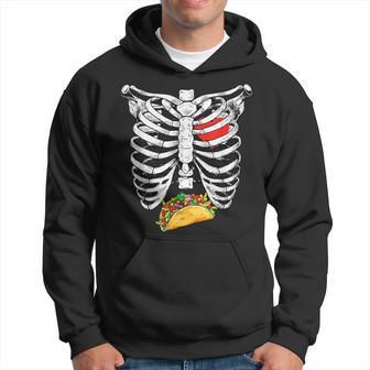 Halloween Dad Skeleton Taco Belly Pregnancy Couple Hoodie - Thegiftio UK