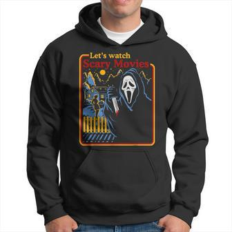 Halloween Let’S Watch Scary Horror Movies Ghost Series Retro Halloween Funny Gifts Hoodie | Mazezy