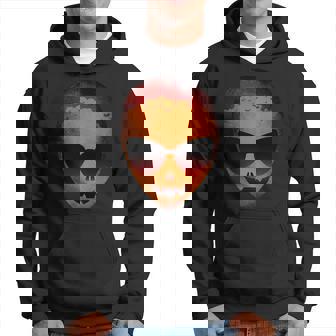 Halloween Scary Moon Face Alien Pumpkin Themed Design Hoodie | Mazezy