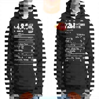 Ham Nutrition Facts Food Matching Family Thanksgiving Hoodie - Thegiftio UK