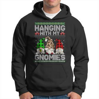 Hanging With My Gnomies Christmas Cute Gnomes Ugly Sweater Hoodie | Mazezy