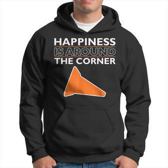 Happiness Is Around I Cone And Racing Car Design Autocross Racing Funny Gifts Hoodie | Mazezy
