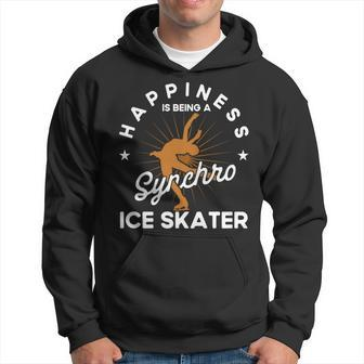 Happiness Is Being A Synchro Ice Skater Ice Skating Hoodie | Mazezy