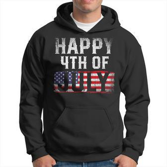Happy 4Th Of July Us Flag Patriotic American 4Th Of July Hoodie