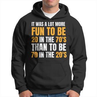 Happy 70Th Birthday Retirement 70'S Living In The 20'S Hoodie - Thegiftio UK