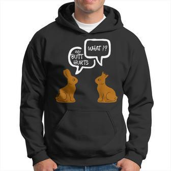 Happy Easter Chocolate Bunny My Butt Cute Rabbit Funny Gifts For Rabbit Lovers Funny Gifts Hoodie | Mazezy