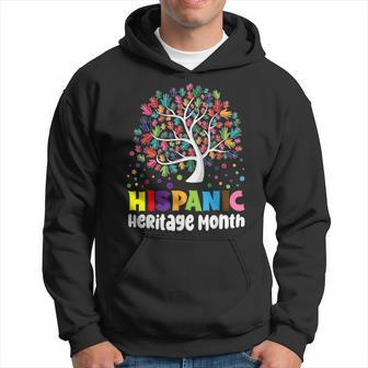 Happy National Hispanic Month All Countries Hand Flag Tree Hoodie | Mazezy
