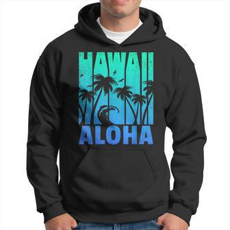 Hawaii Vintage Hawaiian Islands Aloha State Retro Beach Surf Hoodie | Mazezy