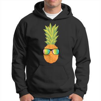 Hawaiian Pineapple With Sunglasses Illustration Gift Hoodie | Mazezy