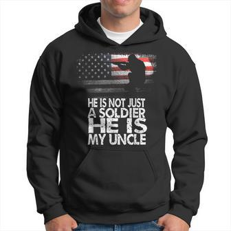 He Is Not Just A Solider He Is My Uncle Patriotic Proud Army Hoodie | Mazezy
