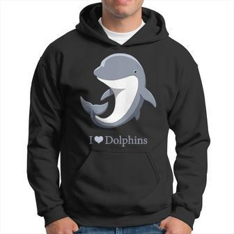I Heart Love Dolphins Cute Bottlenose Dolphin Hoodie | Mazezy