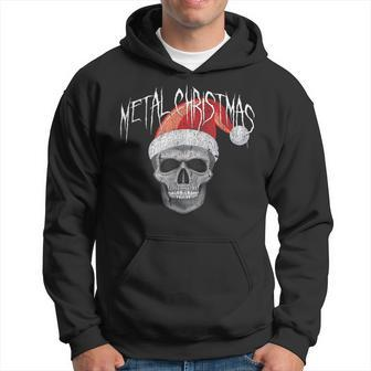 Heavy Metal Christmas Skull Santa Hoodie | Mazezy
