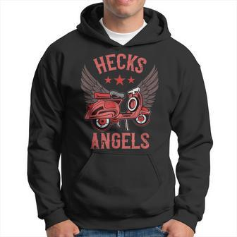 Hecks Angels Scooter Vintage Moped Graphic Hoodie | Mazezy