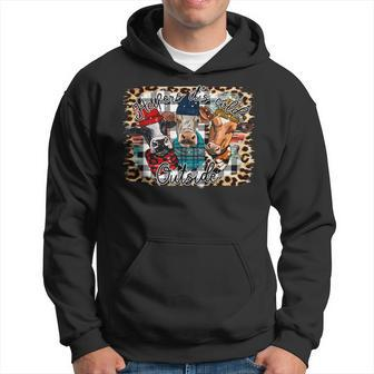 Heifers With Santa Hat Heifers Its Cold Outside Cow Lover Hoodie | Mazezy