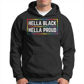 Hella Black Hella Proud African American Lesbian Gay Pride Hoodie | Mazezy