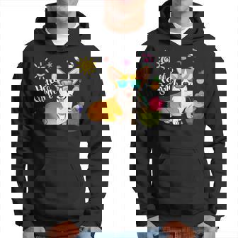 Hello Summer Corgi Dog Lover Tropical Beach Summer Vacation Hoodie | Mazezy
