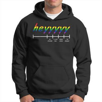 Heyyy Gay Humor Saying Drinking Pride Lgbtq Funny Lgbt Gift Hoodie | Mazezy