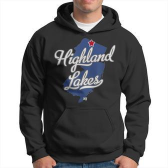 Highland Lakes New Jersey Nj Map Hoodie | Mazezy