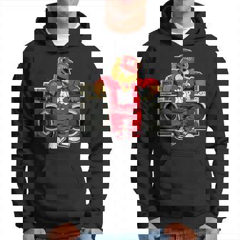Hip Hop Teddy Bear Hip Hop Anniversary Graffiti Boombox Hoodie - Thegiftio