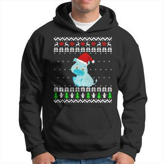 Hippo Ugly Christmas Sweater Hoodie - Monsterry CA