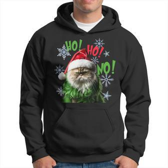 Ho Ho No Bad Cat Christmas Hoodie - Seseable