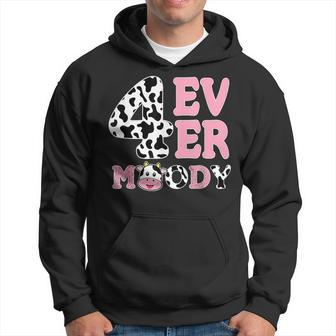 Holy Cow Im 4 4Th Bday Four Ever Moody Birthday Hoodie - Seseable