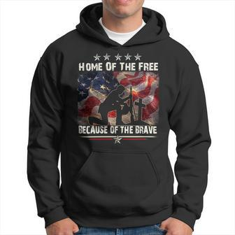 Home Of The Free Because Of The Brave Proud Veterans Day 174 Hoodie - Monsterry CA