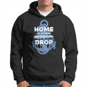 Homes Where The Anchors Drop Boat Ship Anchor Hoodie | Mazezy