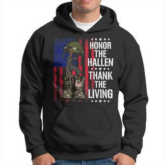 Honor The Fallen Thank The Living Veterans Day Flag Usa 278 Hoodie - Monsterry UK