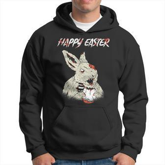 Horror Movie Lover Easter Bunny Bloody Gore Zombie Egg Easter Hoodie | Mazezy