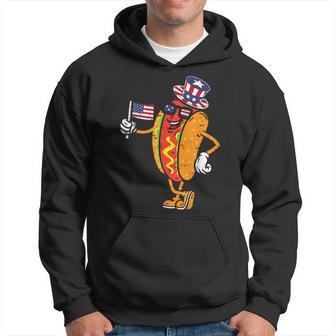 Hotdog Sunglasses American Flag Usa Funny 4Th Of July Fourth Usa Funny Gifts Hoodie | Mazezy