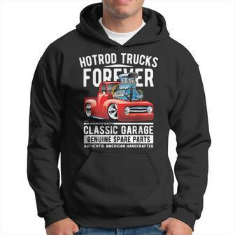 Hotrod Trucks Forever Cartoon Classic Truck Design Hoodie | Mazezy