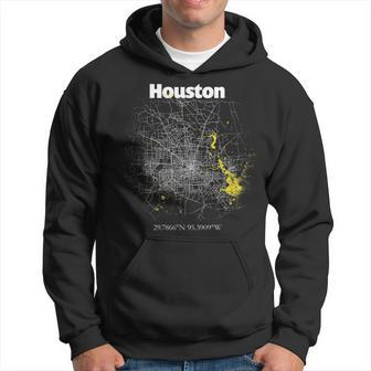 Houston Texas Street Map Hometown Pride Souvenir Hoodie | Mazezy