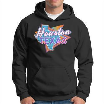 Houston Texas Vintage Retro Throwback Hoodie | Mazezy
