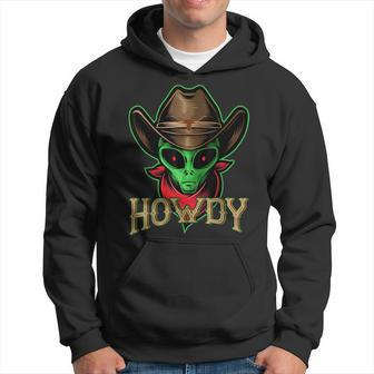 Howdy Alien Cowboy Funny Halloween Costume Space Lover Hoodie - Seseable