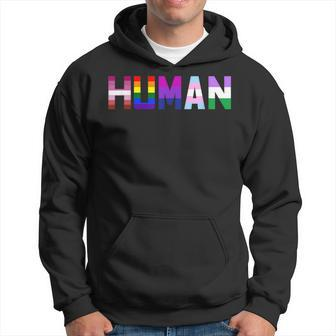 Human Flag Lgbt Gay Pride Month Transgender Ally T Hoodie | Mazezy