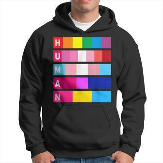 Human Lgbt Rainbow Gay Pride Hoodie - Seseable
